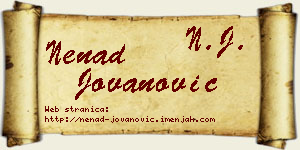 Nenad Jovanović vizit kartica